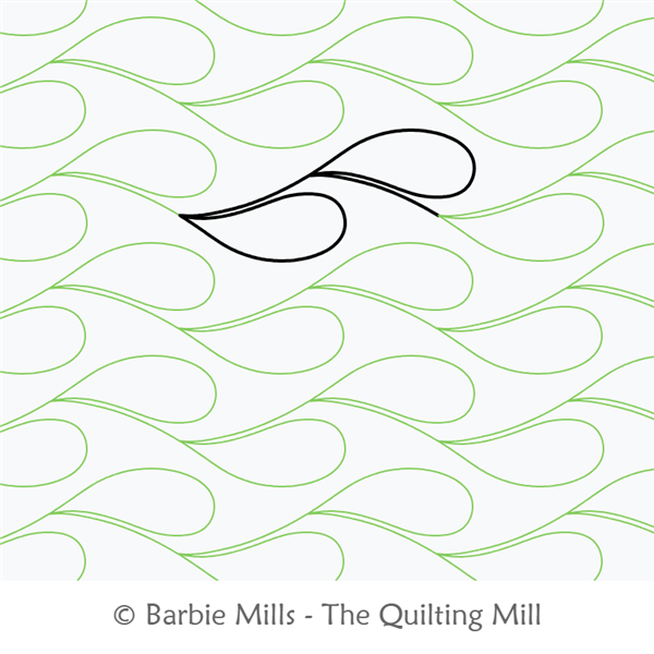 Spring Willow by The Quilting Mill. This image demonstrates how this computerized pattern will stitch out once loaded on your robotic quilting system. A full page pdf is included with the design download.