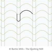 Terra-Cotta Roof by The Quilting Mill. This image demonstrates how this computerized pattern will stitch out once loaded on your robotic quilting system. A full page pdf is included with the design download.