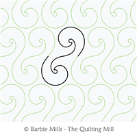 Twirl TQM by The Quilting Mill. This image demonstrates how this computerized pattern will stitch out once loaded on your robotic quilting system. A full page pdf is included with the design download.