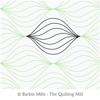 Wind Spinner by The Quilting Mill. This image demonstrates how this computerized pattern will stitch out once loaded on your robotic quilting system. A full page pdf is included with the design download.