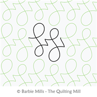 Ziggy Loop by The Quilting Mill. This image demonstrates how this computerized pattern will stitch out once loaded on your robotic quilting system. A full page pdf is included with the design download.