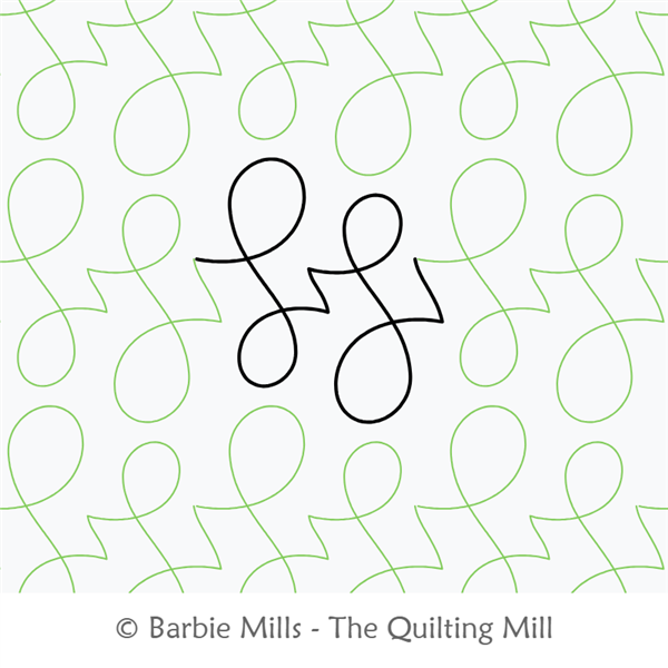 Ziggy Loop by The Quilting Mill. This image demonstrates how this computerized pattern will stitch out once loaded on your robotic quilting system. A full page pdf is included with the design download.