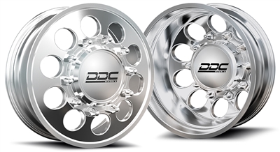 DDC THE HOLE SERIES DUALLY WHEELS " POLISHED"  20x8.25