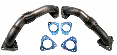 WEHRLI 2017-2021 DURAMAX L5P 2IN STAINLESS UP PIPE KIT FOR OEM MANIFOLDS W/ GASKETS