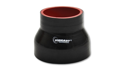 Vibrant Performance Reducer Coupler, 3.00" I.D. x 4.00" I.D. x 3.00" long - Black