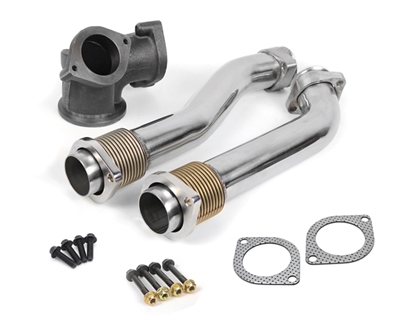 DIESEL SITE 1999.5-2003 7.3L STAINLESS STEEL BELLOWED UP-PIPE AND GASKET KIT