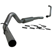 P1 2017-2023 2500/3500 HD DURAMAX L5P 4IN DOWN PIPE BACK W/O BUNGS, WITHOUT MUFFLER, ALUMINUM