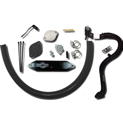 2015-2016 Powerstroke 6.7L Cooler Upgrade with Coolant Re-Route Hoses with Pass Through Plate