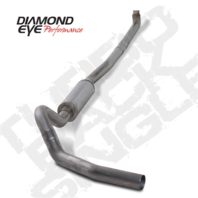 DIAMOND EYE 2001-EARLY 2007 - CHEVY/GMC 6.6L DURAMAX DIESEL 4" T409 STAINLESS STEEL - PERFORMANCE DIESEL EXHAUST KIT - DOWN PIPE BACK (OFF-ROAD) SINGLE