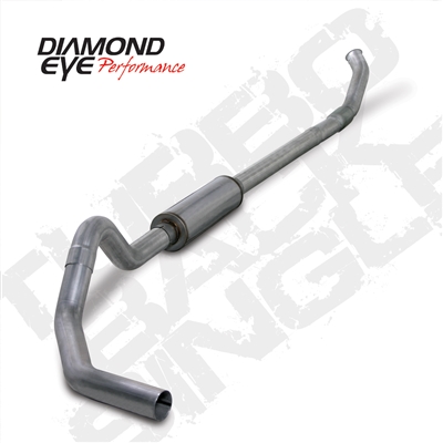 DIAMOND EYE 2004.5- EARLY 2007 - DODGE 5.9L CUMMINS DIESEL 4" 409 STAINLESS STEEL - PERFORMANCE DIESEL EXHAUST KIT - "QUIET TONE" TURBO BACK (OFF-ROAD) SINGLE