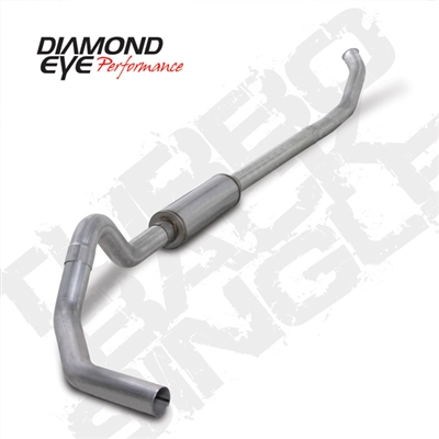 DIAMOND EYE 2004.5-EARLY 2007 - DODGE 5.9L CUMMINS DIESEL 4" ALUMINIZED - PERFORMANCE DIESEL EXHAUST KIT - TURBO BACK (OFF-ROAD) SINGLE