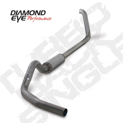 DIAMOND EYE 1999-2003 Ford 7.3L 4" STAINLESS W/ MUFFLER PERFORMANCE DIESEL EXHAUST TURBO BACK SINGLE