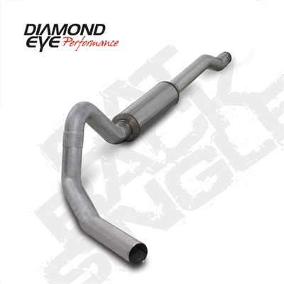 DIAMOND EYE 2003-2007 6.0L 4" ALUMINIZED W/ MUFFLER CAT BACK SINGLE EXCURSION