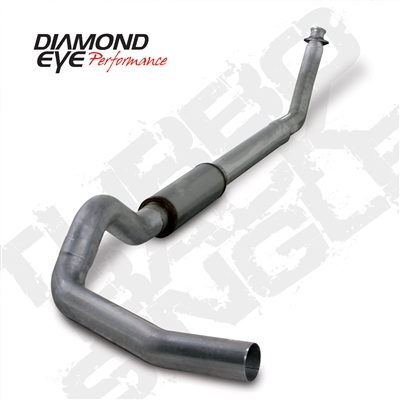 DIAMOND EYE 1994-1998 - DODGE 5.9L 12V CUMMINS DIESEL  5" T409 STAINLESS STEEL - PERFORMANCE DIESEL EXHAUST KIT - TURBO BACK SINGLE