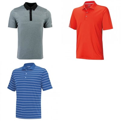 Adidas Men's Assorted Logo Overrun Polo 3-pack