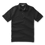 Ashworth Performance EZ-SOF 2-Color Stripe Polo Black/Dark Grey - X-Large