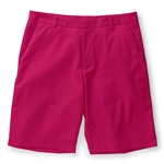 Ashworth Performance Solid Stretch Flat Front Shorts Cactus Flower