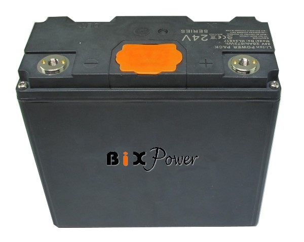 BiXPower 24V 24Ah (576 Watt-Hour) Super High Capacity Light Weight  Rechargeable Battery with AC Charger HL2417B