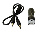 Car Cigarette Male Plug to 5.5 x 2.5mm Male or Female Barrel Connector Adapter with 5V USB Port