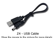 USB DC Power Cable with USB A Male to 4.0 x 1.7mm Male Barrel Connector - Z4