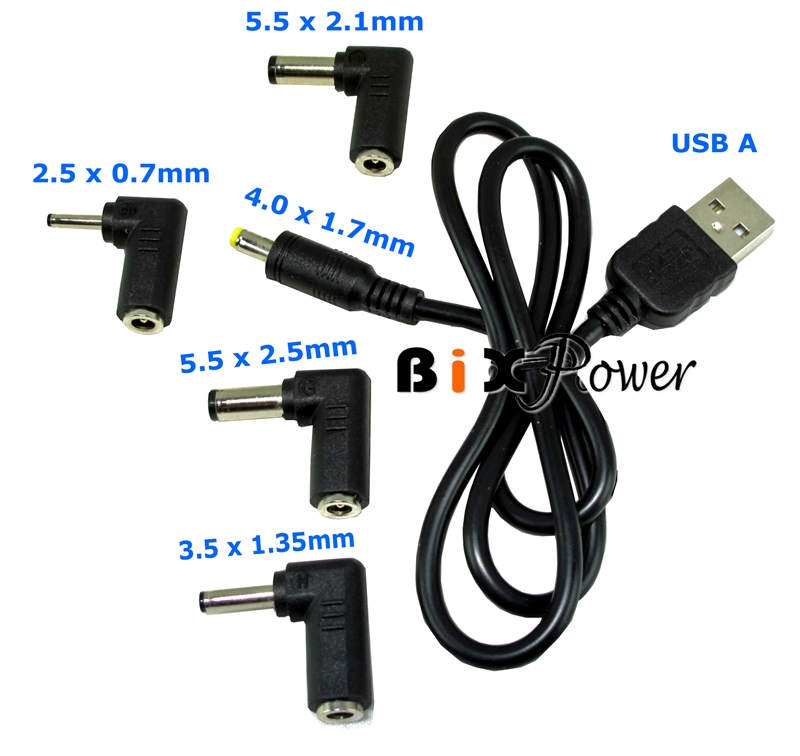 USB Port Power Cable with 3 Extra Connector Tips -CAB-Z4KI