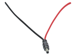 5.5 x 2.5mm Male Barrel Power Connector with 16AWG Silicone Wires