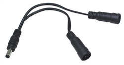 1 to 2 Power Split Connector Dongle  Cable for 5.5 x 2.5mm Barrel Connector - 1 Male to 2 Female