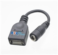 USB A Female to 4.0x1.7mm Female DC Power Cable