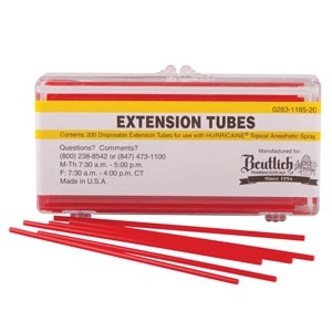 Beutlich LP Pharmaceuticals 0283-1185-20, BEUTLICH HURRICAINE TOPICAL ANESTHETIC Accessories: Topical Anesthetic Spray Extension Tubes, 200/pk, PK
