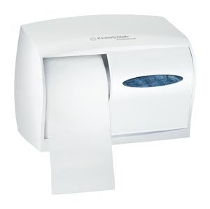 Kimberly-Clark Professional 09605, KIMBERLY-CLARK BATH TISSUE DISPENSERS MicroBan Dispenser, Double Roll, Pearl White, For 07001 & 04007 (Drop Ship Only), EA
