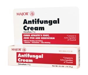 Major Pharmaceuticals 100427, MAJOR FOOT CARE Anti-Fungal Cream, 15gm, Compare to Tinactin 1%, NDC# 00904-0722-36, EA