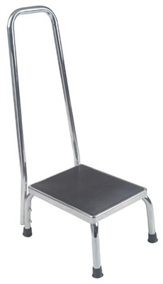 Drive DeVilbiss Healthcare 13031-1SV, DRIVE MEDICAL FOOT STOOL Foot Stool, Handrail, Assembled, 300 lb Weight Limit, EA