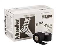 Mueller Sports Medicine, Inc. 130824, MUELLER MTAPE 1.5" x 10 yds, Black, 32 rolls/cs (Products are only available for sale in the U.S. Products cannot be sold on Amazon.com or any other 3rd party platform without prior