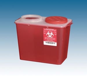 Plasti-Products 146008, PLASTI BIG MOUTH SHARPS CONTAINERS Big Mouth Container, 8 Qt Red, 20/cs, CS