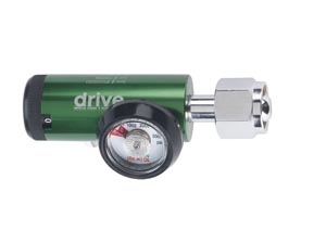 Drive DeVilbiss Healthcare 18303GM, DRIVE MEDICAL 540 MINI REGULATORS Mini Regulator Nut Connector, Barb Outlet, Liter Flow Increments: 0, 0.12, 0.5, 1, 1.5, 2, 2.5, 3, 4, 6 & 8, Green, EA