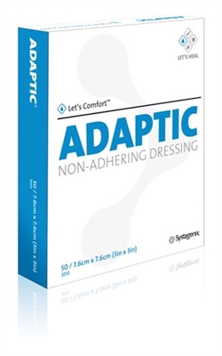 KCI USA 2013, ACELITY ADAPTIC NON-ADHERING DRESSING Non-Adhering Dressing, 3" x 8", 3/pkg, 36 pkg/bx, 6 bx/cs (Not Available for Sale into Canada), CS