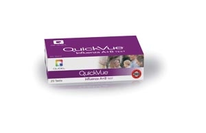 Quidel Corporation 20183, QUIDEL QUICKVUE INFLUENZA A+B TESTS QuickVue Influenza A+B Test, Dipstick Format, Identifies Type A, Type B, or Both, Two-Color Endpoint, CLIA Waived, 25 test/kit, KT