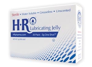 HR Pharmaceuticals 208, HR LUBRICATING JELLY HR Sterile Lubricating Jelly 3gm One Shot CarePac, 30/bx, BX