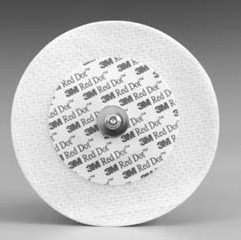 3M Health Care 2238-5, 3M RED DOT SOFT CLOTH MONITORING ELECTRODES Monitoring Electrode, No Abrader, 6cm Dia, 5/bg, 20 bg/bx, 10 bx/cs, CS