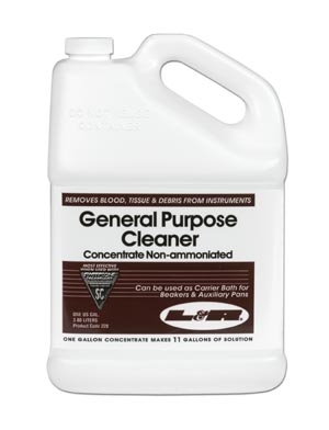 L&R Manufacturing Company 228, L&R GENERAL PURPOSE CLEANER CONCENTRATE - NON AMMONIATED General Purpose Cleaner, Gallon Bottle, 4/cs (40 cs/plt), CS