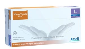 Ansell 3094, MICRO-TOUCH STYLE 42 ELITE POWDER-FREE SYNTHETIC MEDICAL EXAM GLOVES Exam Gloves, X-Large, 100/bx, 10 bx/cs, CS
