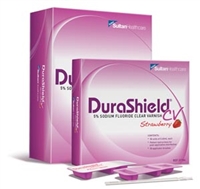 Sultan Healthcare 31104, SULTAN DURASHIELD CV CLEAR 5% SODIUM FLUORIDE VARNISH Fluoride Varnish, .4mL Unit Dose, Strawberry, Includes: 50 Ultrabrush 2.0, 50/bx, BX