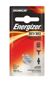 Energizer Battery 357BPZ, ENERGIZER SILVER OXIDE BATTERY Battery, Silver Oxide, 1.5V, MAH: 175, (Watch Battery - EVEREADY), 6/pk, 12 pk/cs, CS