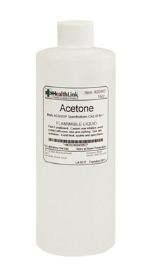 Healthlink-Clorox Holding LLC 400460, HEALTHLINK-CLOROX STAINS AND REAGENTS Aceton, 16 oz (Continental US Only) (Item is considered HAZMAT and cannot ship via Air or to AK, GU, HI, PR, VI), EA