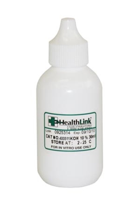 Healthlink-Clorox Holding LLC 400511, HEALTHLINK-CLOROX STAINS AND REAGENTS Potassium Hydroxide, 10%, Dropper Bottle, 2 oz (Continental US Only) (Item is considered HAZMAT and cannot ship via Air or to AK, GU, HI, PR, VI