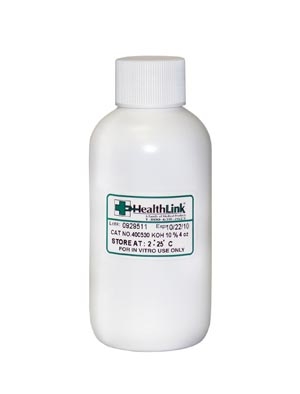 Healthlink-Clorox Holding LLC 400530, HEALTHLINK-CLOROX STAINS AND REAGENTS Potassium Hydroxide, 10%, 4 oz (Continental US Only) (Item is considered HAZMAT and cannot ship via Air or to AK, GU, HI, PR, VI), EA