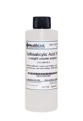 Healthlink-Clorox Holding LLC 400539, HEALTHLINK-CLOROX STAINS AND REAGENTS Sulfosalicylic Acid, 3%, 4 oz (Continental US Only), EA