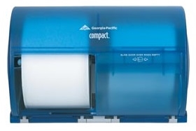 Georgia-Pacific Consumer Products 56783A, GEORGIA-PACIFIC COMPACT BATHROOM TISSUE DISPENSERS Tissue Dispenser, Splash Blue Side-By-Side Double Roll Bathroom, 8/cs, CS