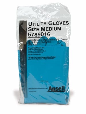 Ansell 5789016, LATEX/NITRILE BLEND UTILITY GLOVES Utility Gloves, Medium, 12 pr/bx, 4 bx/cs, CS