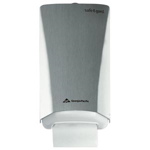 Georgia-Pacific Consumer Products 59503, GEORGIA-PACIFIC SAFE-T-GARD DOOR TISSUE DISPENSER Dispenser, Brushed Stainless, 1/cs (DROP SHIP ONLY), CS